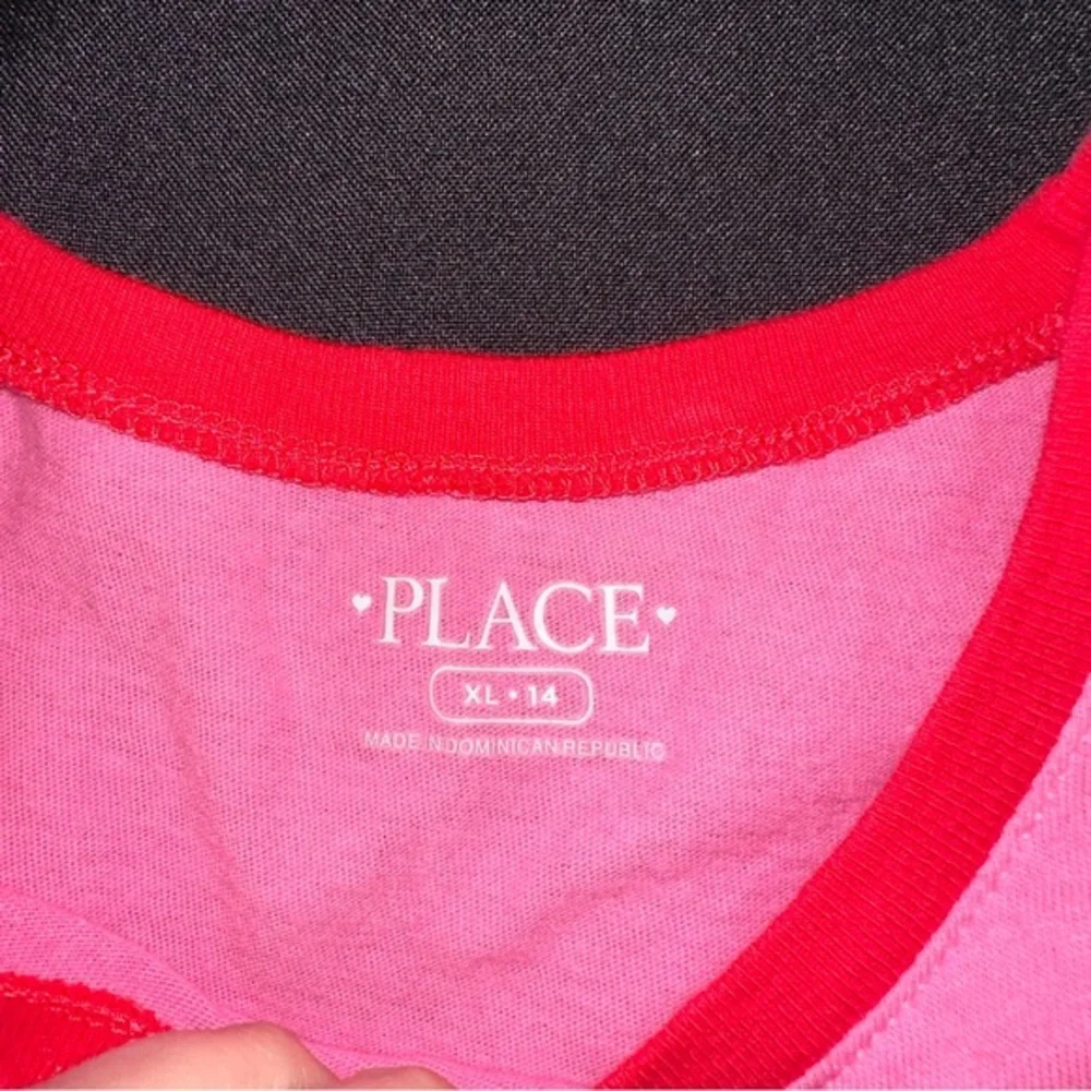 Children’s Place Valentine’s Day tee pink girls size XL 14‎